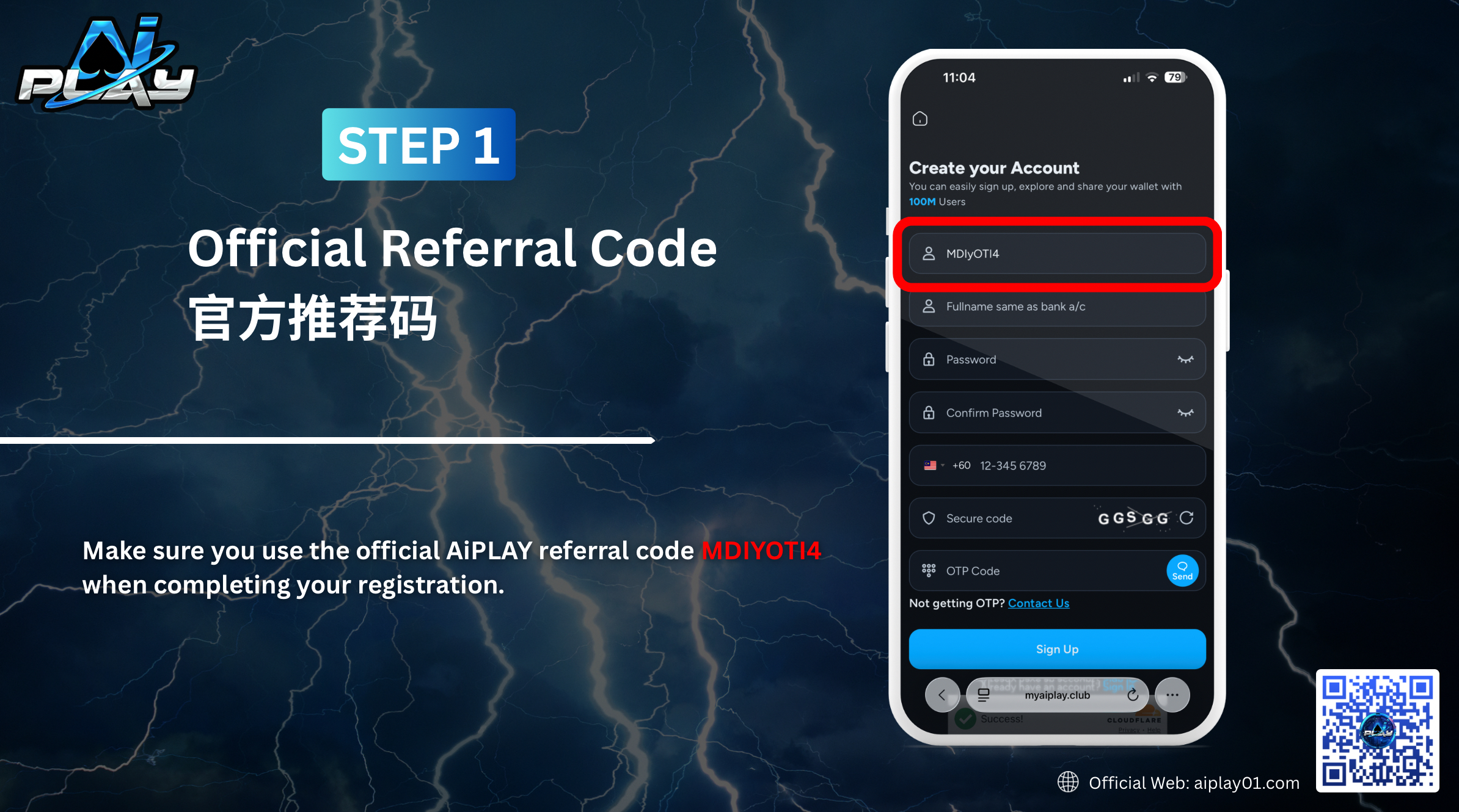 AiPLAY Official Malaysia registration page image 3
