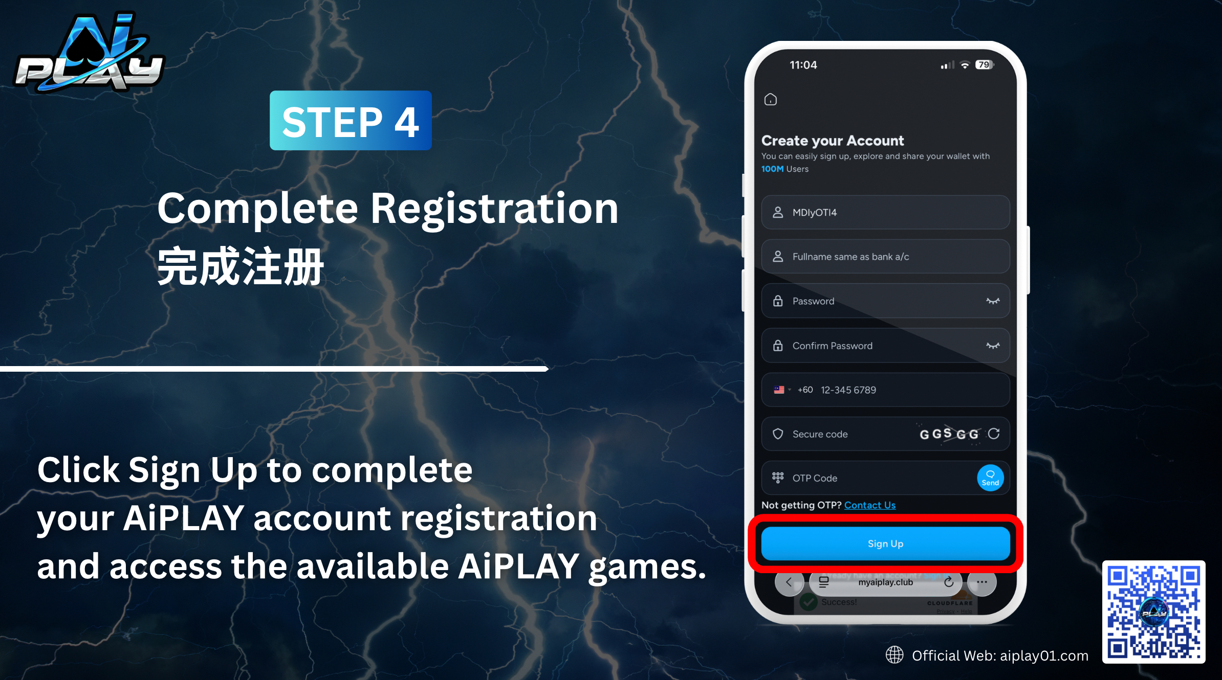 AiPLAY Official Malaysia registration page image 6